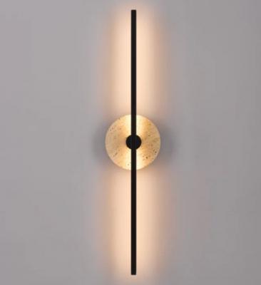RIMINI TRAVERTINE BLACK WALL LIGHT